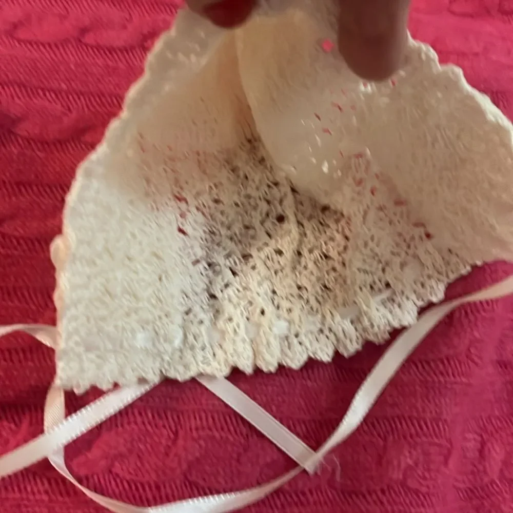 Handmade baby bonnet and shoes